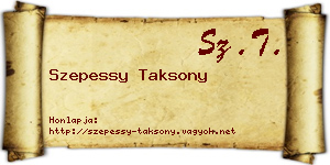Szepessy Taksony névjegykártya